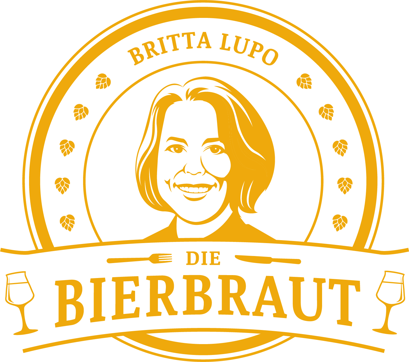 Logo die BierBraut gelb